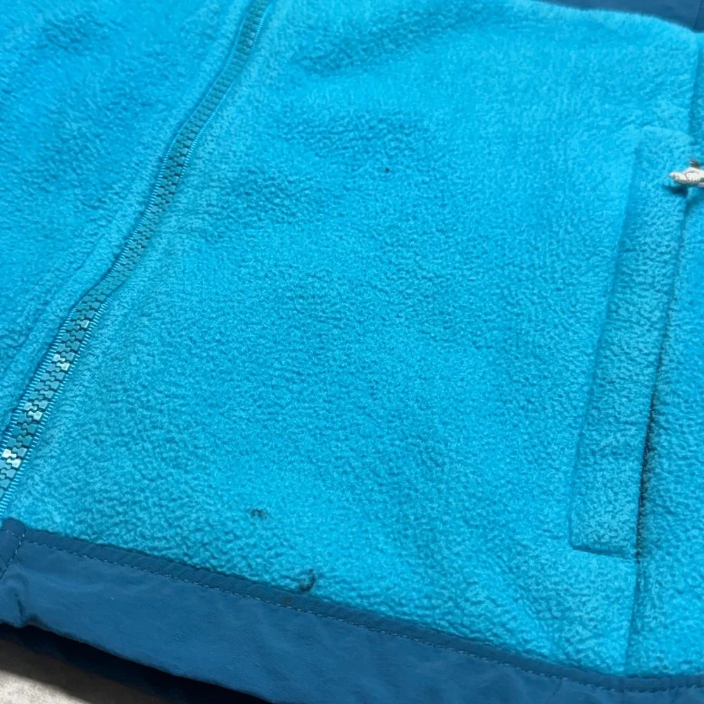The North Face Denali 2 Hooded Fleece Jacket Womens Medium Blue Full Zip‎ Hoodie